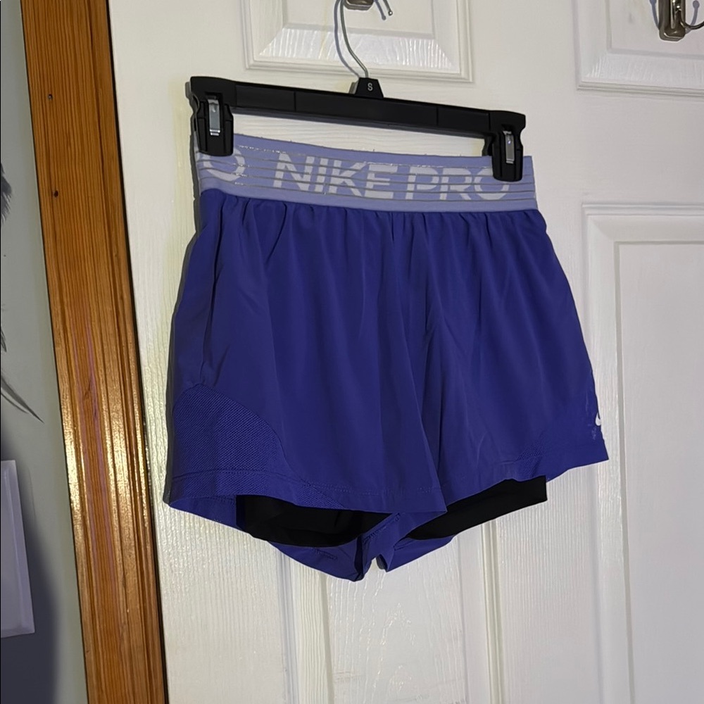 Nike Pro Purple Athletic Shorts